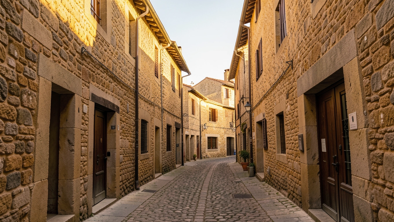 Ruelle médiévale d'une bastide du Périgord